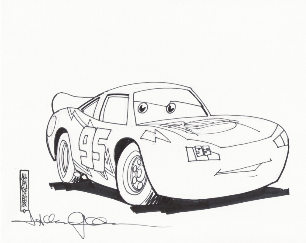 How to Draw Lightning McQueen from Disney Cars Movie Lesson  How to Draw  Step by Step Drawing Tutorials