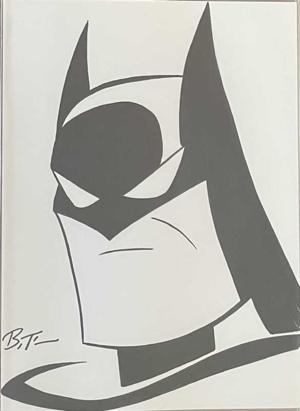Batman Head Sketch by Bruce Timm, in Troy Tomlin's Commissions and original  comic art Comic Art Gallery Room