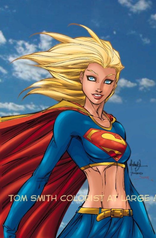 Michael Turner Supergirl In Tom Smith 30 Year Veteran Professional Colorist S 2e Art 3162