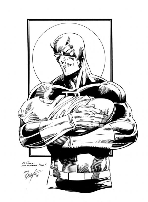 Daredevil with Child by Bob Layton, in Matthew West's Commissions Comic ...