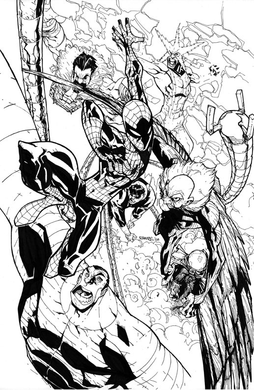 Spiderman vs Sinister Six, in Scott Isaacson's spider-man vs sinister six  Comic Art Gallery Room