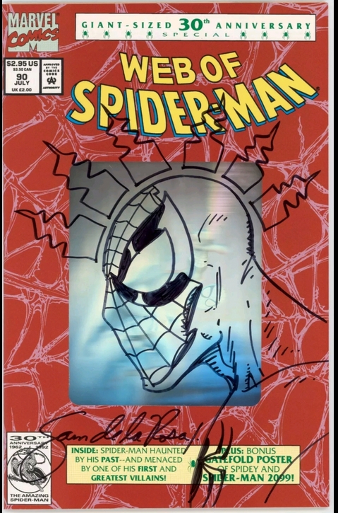 Remarked Spider-man comic by Sam de la Rosa, in Renee Witterstaetter's Sam  de la Rosa Artwork for sale Comic Art Gallery Room