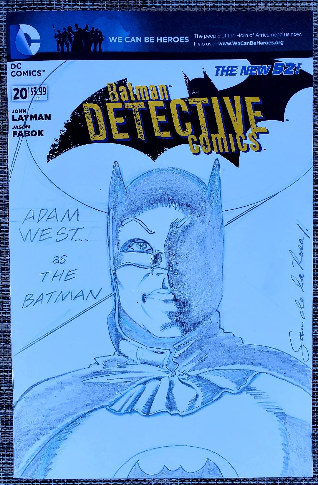 Adam West Batman by Sam de la Rosa, in Renee Witterstaetter's Sam de la Rosa  Artwork for sale Comic Art Gallery Room
