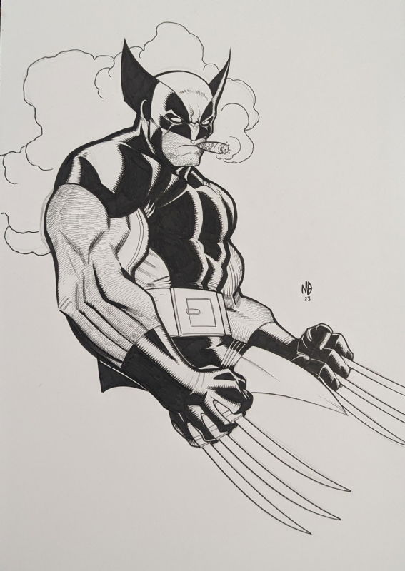 Nick Bradshaw Wolverine Sketch Original Art, in E B's Sketches Comic ...