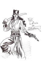 Enrique Alcatena - Catwoman pirate Comic Art