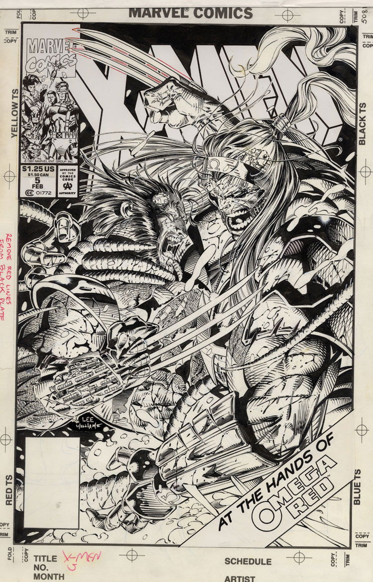 Xmen 5 cover by Lee/Williams, in Scott Williams's Jim Lee Comic Art ...