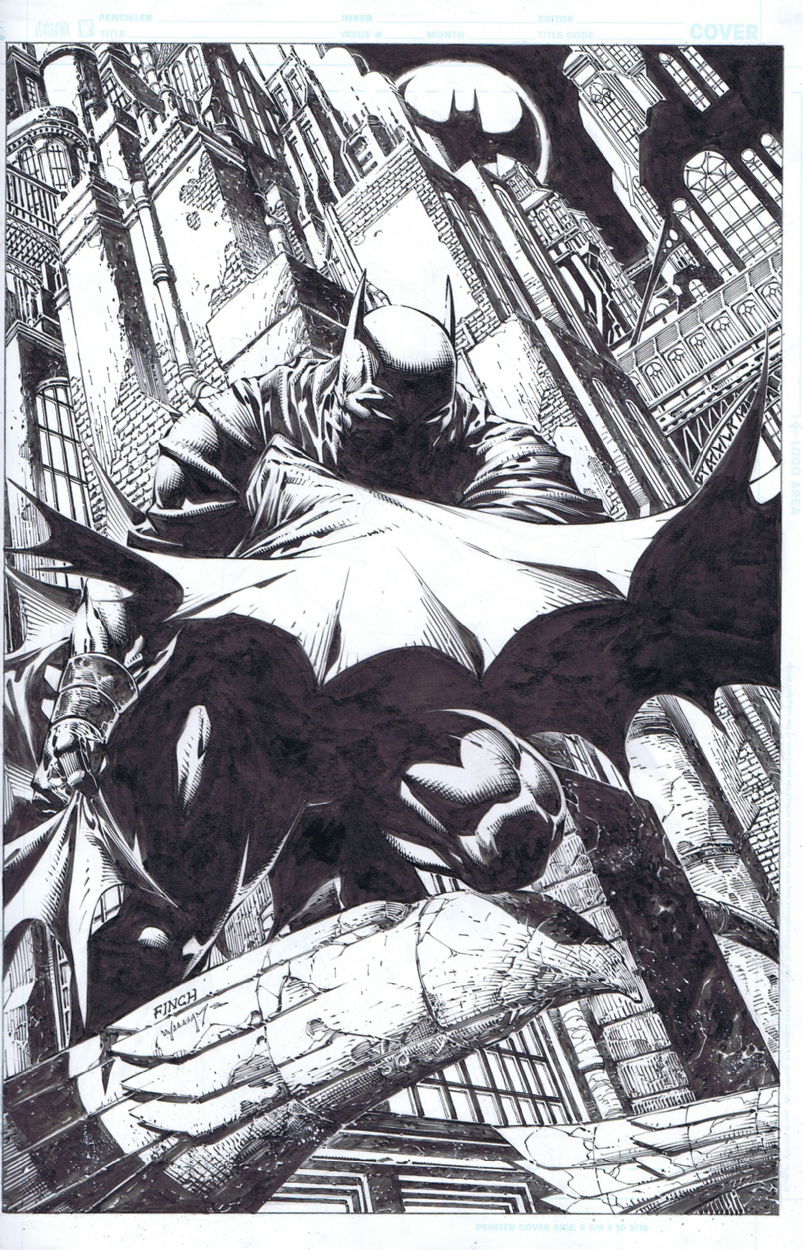 Batman 700 cover by Finch and Williams, in Scott Williams's Dave Finch  Comic Art Gallery Room