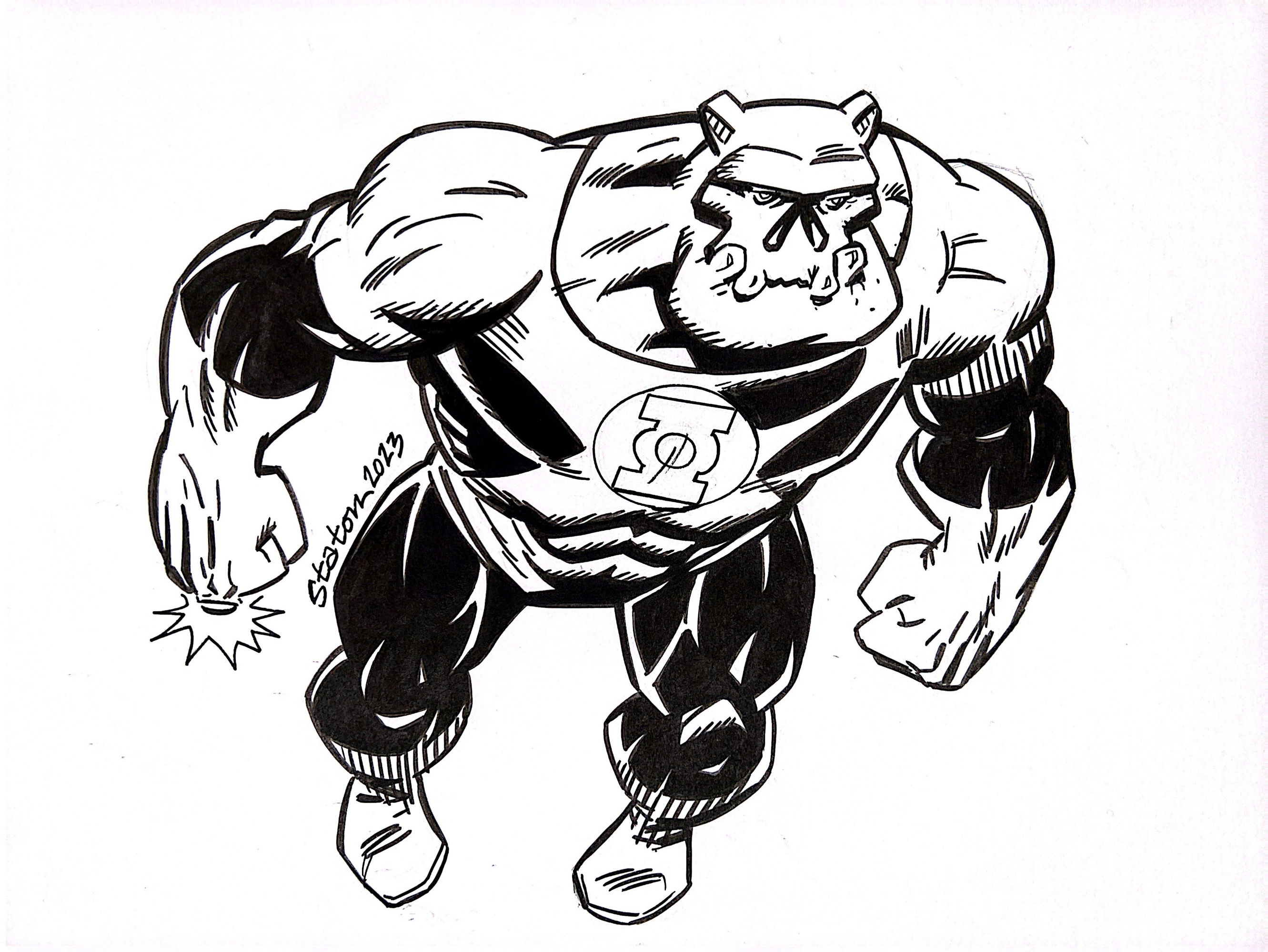 Kilowog Commission Joe Staton In Sean Is Sketch Commission Comic