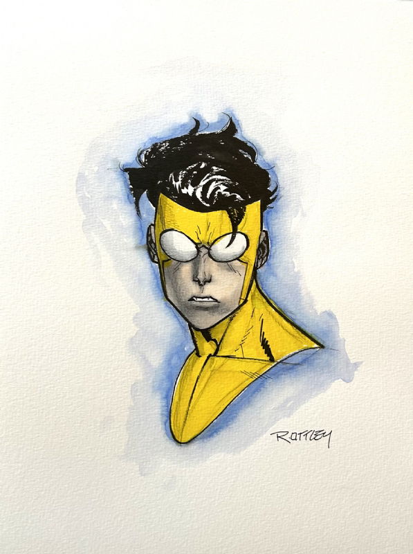 Ryan Ottley INVINCIBLE mixed media, signed , in eric gant's Bureau of ...