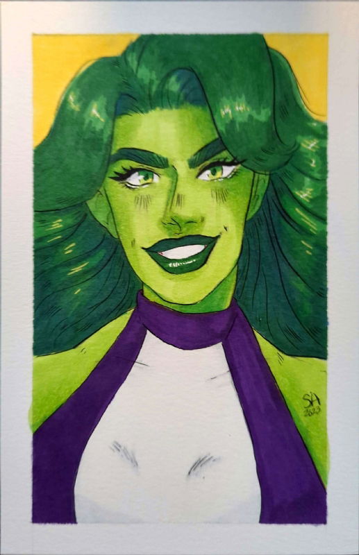 She-Hulk by Sarah Amundson, in Christopher Bohler's Sketches ...