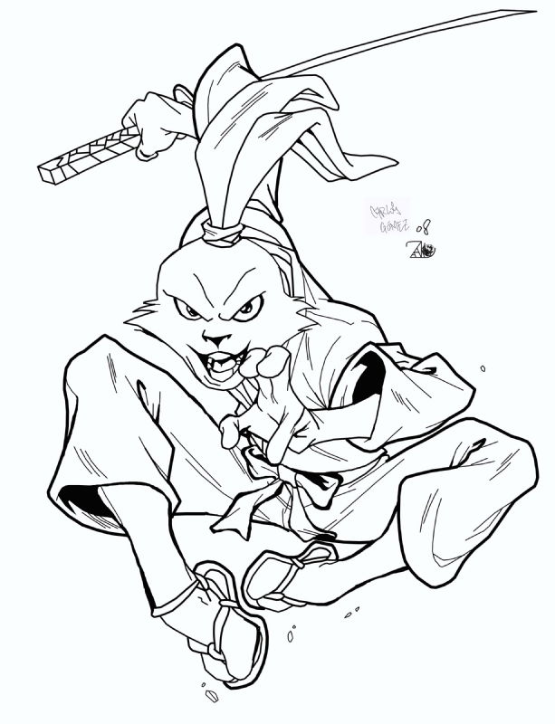 Usagi Yojimbo, in Izaak Wilson's Digital Inking Comic Art Gallery Room