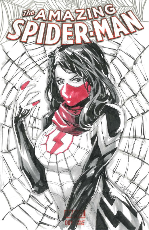 Silk by Javier Avila, in Anika Ito's Comic Sketch Covers Comic Art ...