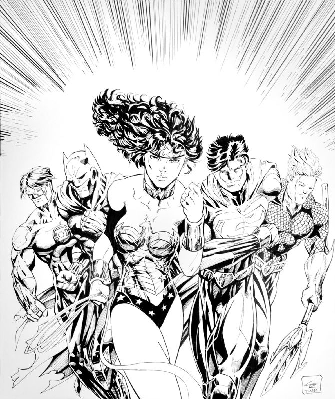 DC Universe, in Cung Tran's Summer 2021 Comic Art Gallery Room