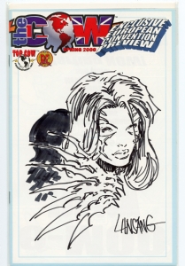 The Cow Spring 2000 Excl. Euro Con Preview Jay Co. OA Sketch Cover by Clarence Lansang w/COA Comic Art