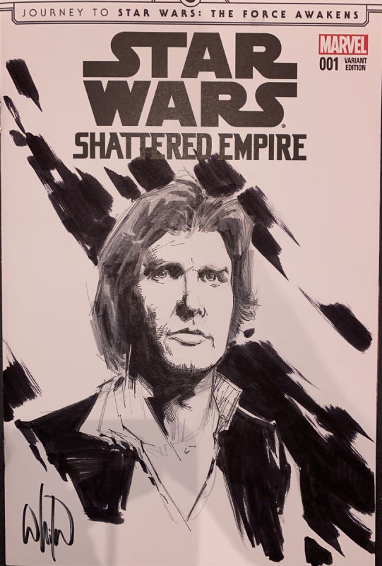 Han Solo Sketch Cover Whilce P In Tim Fraser S Commissions Comic Art Gallery Room