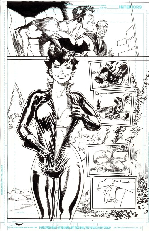 Catwoman Porn Comic - Catwoman 3 page 18 by Guillem March Unpublished Catwoman Stripping Naked  Nude, in Dave Shevlin's Interior Pages & Covers Comic Art Gallery Room