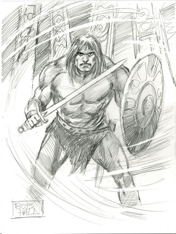 Bob Hall Conan Pencil Drawing, in Ian Nichols's Bob Hall Comic Art ...