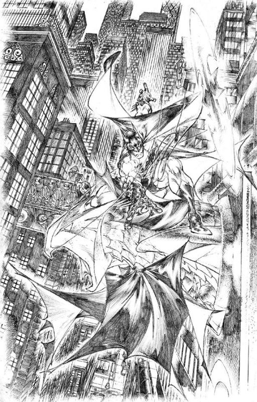 Angel Medina Batman In Aric Shapiros Angel Medina Comic Art Gallery Room