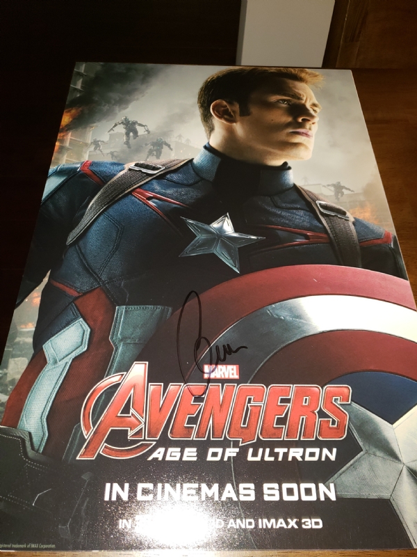 CHRIS EVANS FREE DELIVERY #2 A5 Signed Mounted Photo Print CAPTAIN AMERICA 