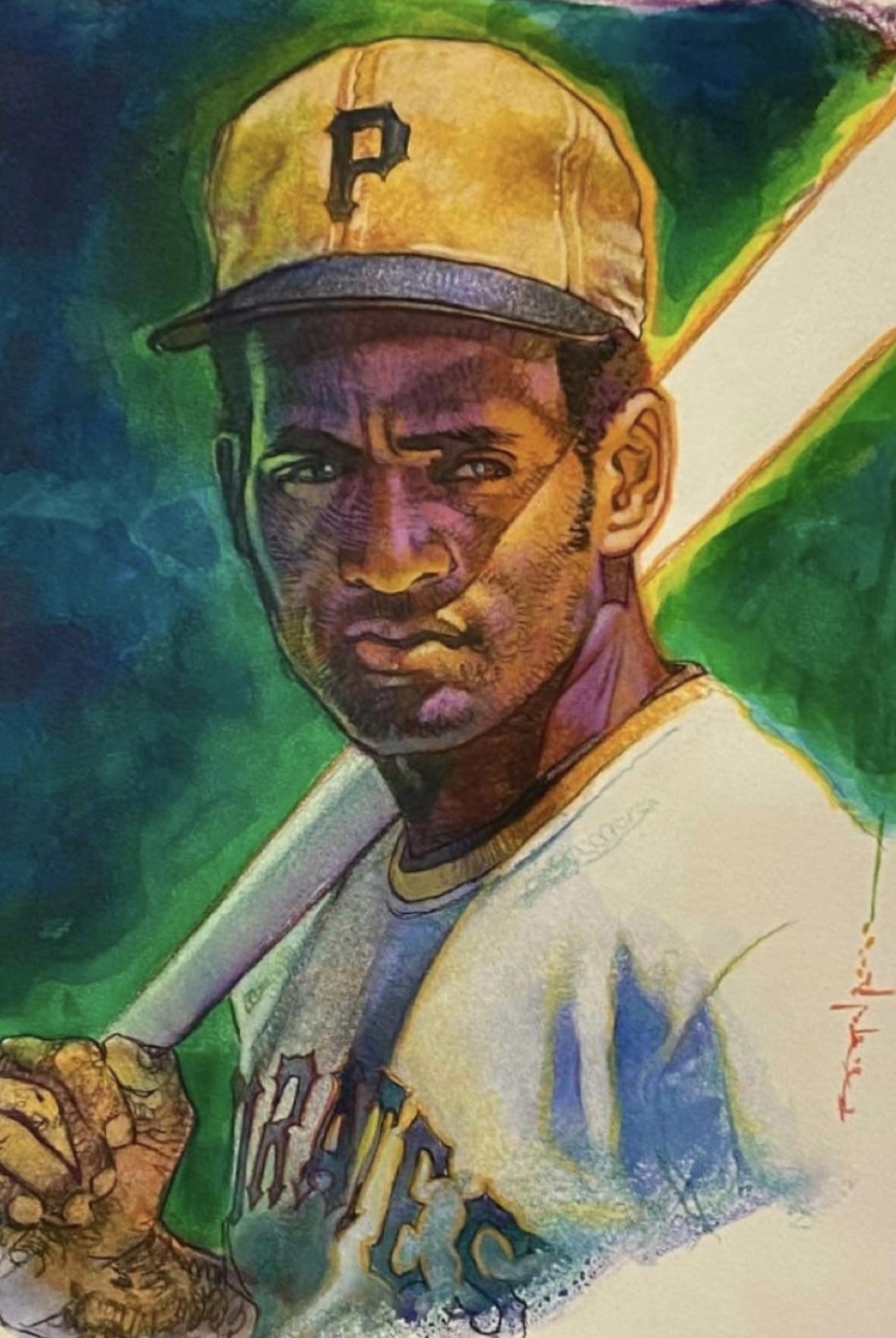 Art Lesson- How to draw Roberto Clemente! 