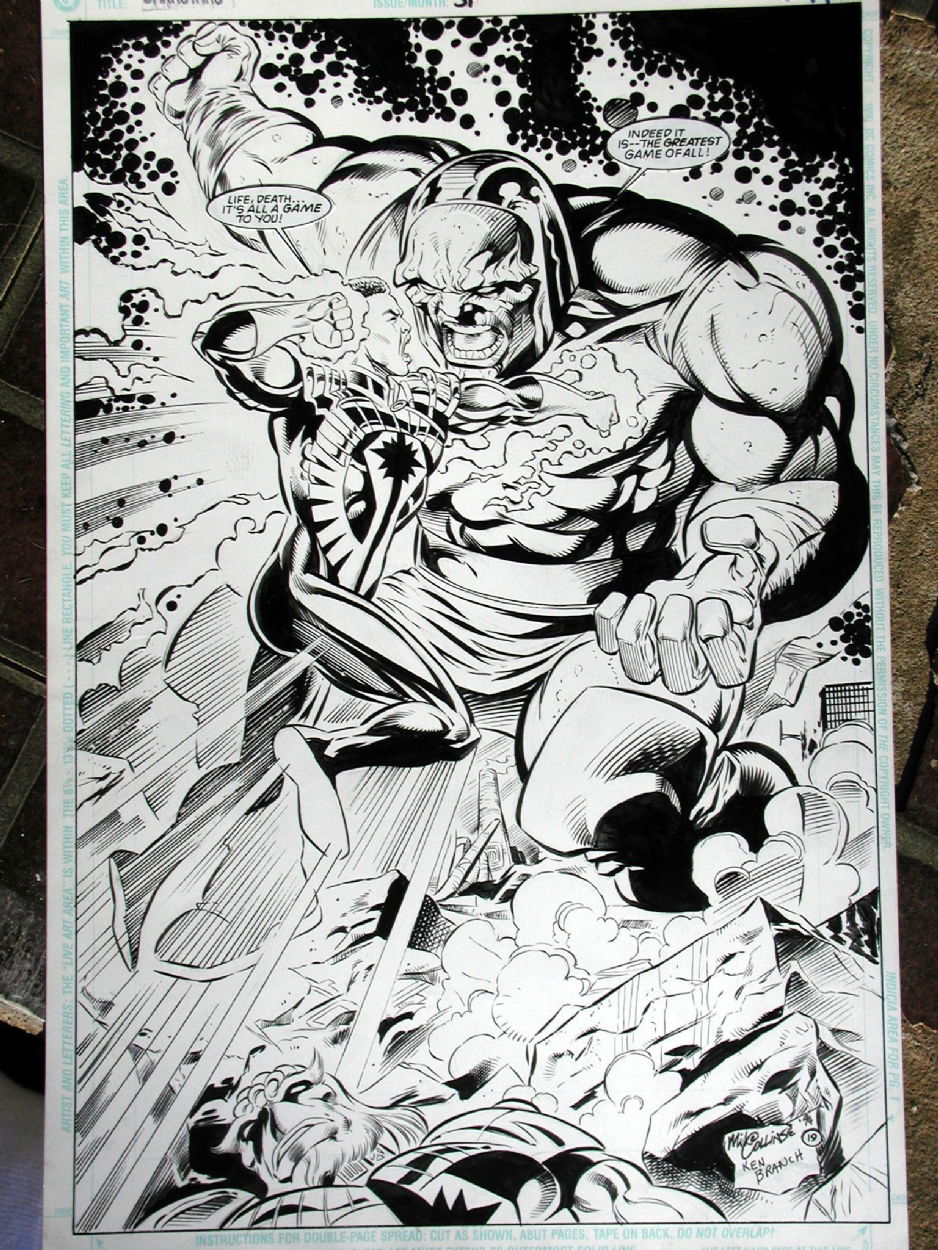 Mike Collins Darkseid, In Ken Branch's Ken Branch Inks . Comic Art 