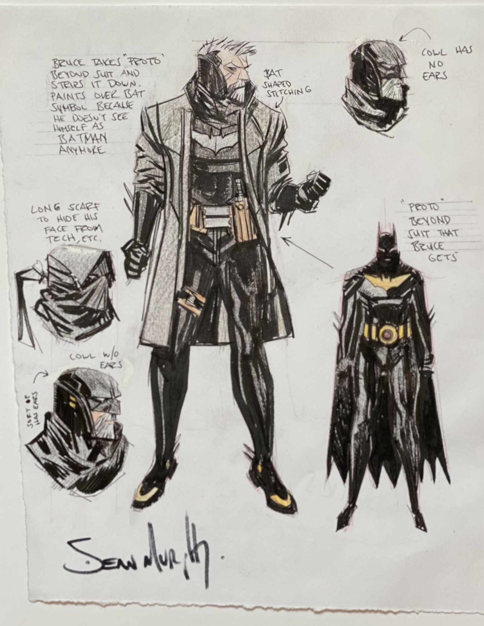 Batman Beyond The White Knight Original Character Model Preliminary Art In Michael Chad Cloe