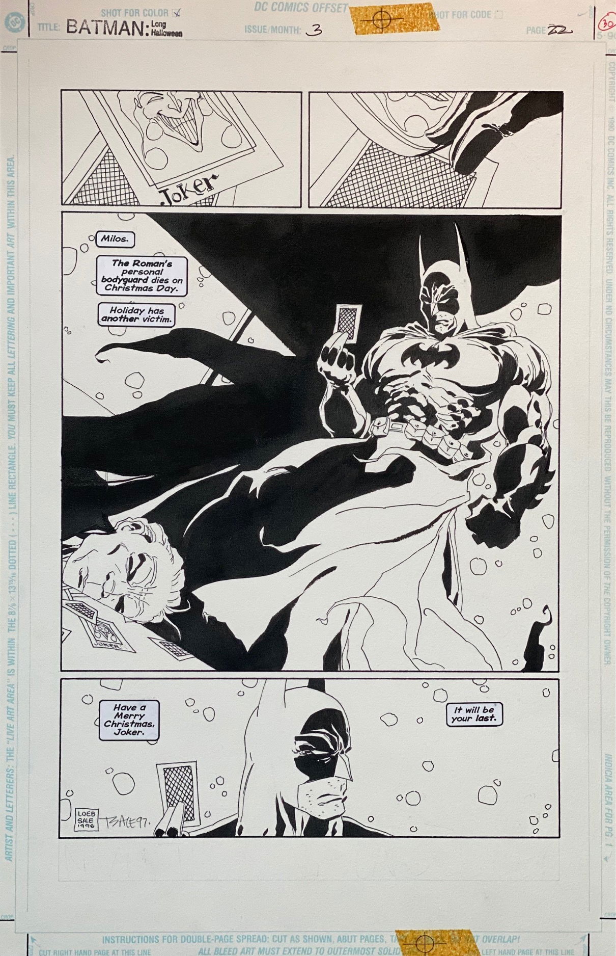 Batman: The Long Halloween #3 Page 22 Original Art, in Michael “Chad ...