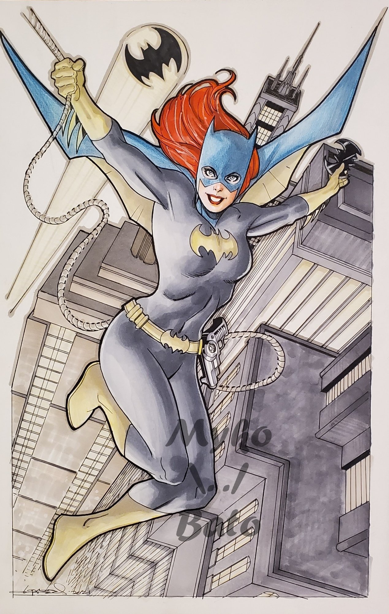 Batgirl in Gotham City- Lopresti, in Myko Bato's Commissions- Sketches ...