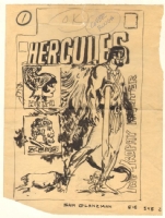 Sam Glanzman HERCULES #11 Cover Rough (Charlton, 1969), Comic Art