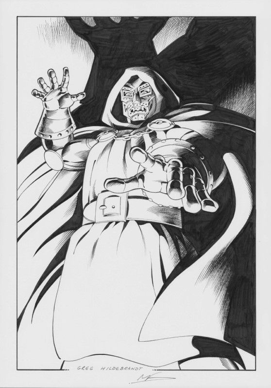 Greg Hildebrandt In 34th Ave Comics S Wall Of Doom Inked Comic