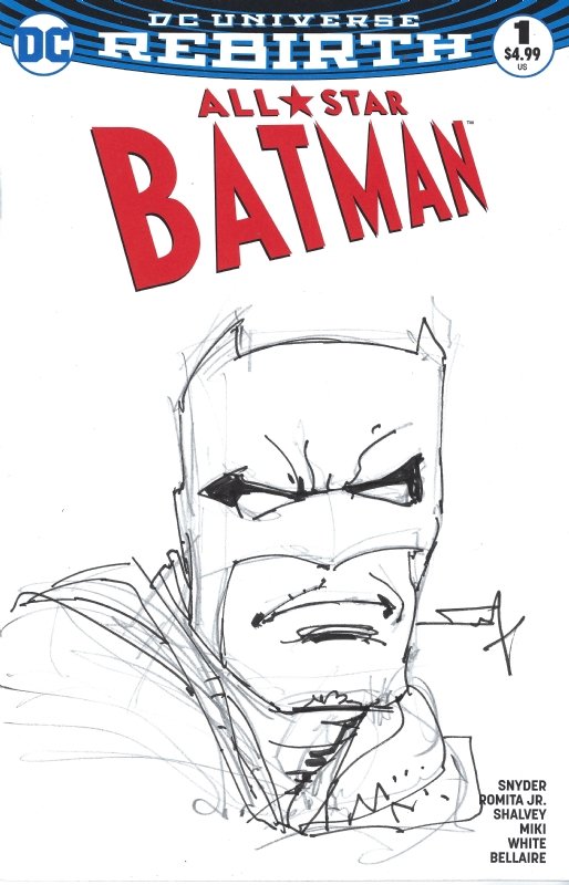 Frank Miller All Star Batman, in Rich Szecsy's DKIII Sketch Covers -  Various Artists Comic Art Gallery Room