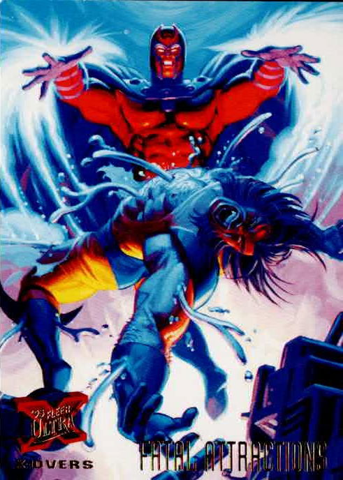 MAGNETO PULLS ADAMANTIUM OUT OF WOLVERINE CARD ART PRELIM, in Jason ...