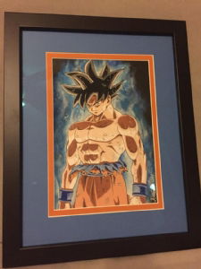 Quadro Goku Instinto Superior Dragon Ball Ultra Instinct Art