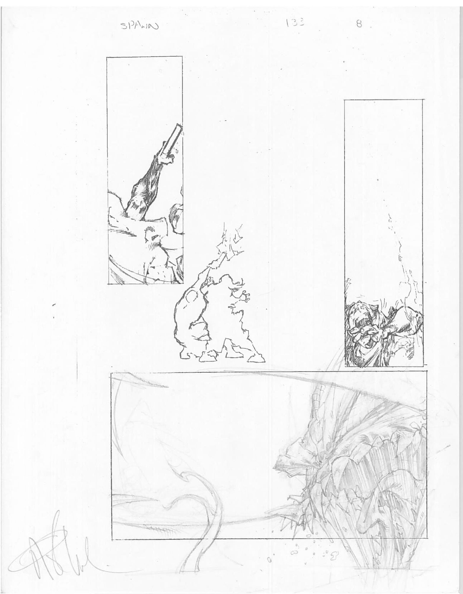 Spawn 133, pg 8 Angel Medina Pencil Prelims, in J 21's For Sale Gallery ...