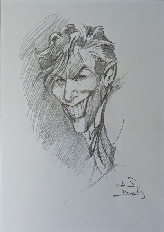 Convention sketch of the Joker - Alan Davis, in Ben & Vicky Byrne's The ...