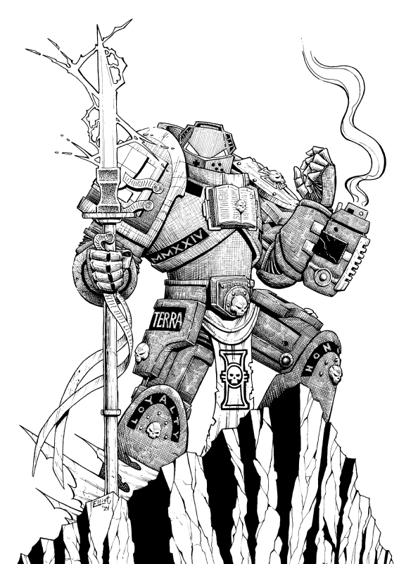 Warhammer 40K Space Marine, in Brian Dye's Brian Gallery Comic Art ...