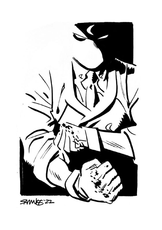 Mr. Knight by Chris Samnee, in Quade Reed's Avengers Comic Art Gallery Room