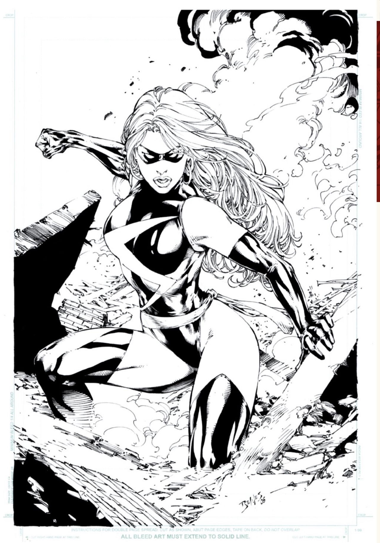 Ms Marvel, in Dean Summers's Ed Benes Comic Art Gallery Room