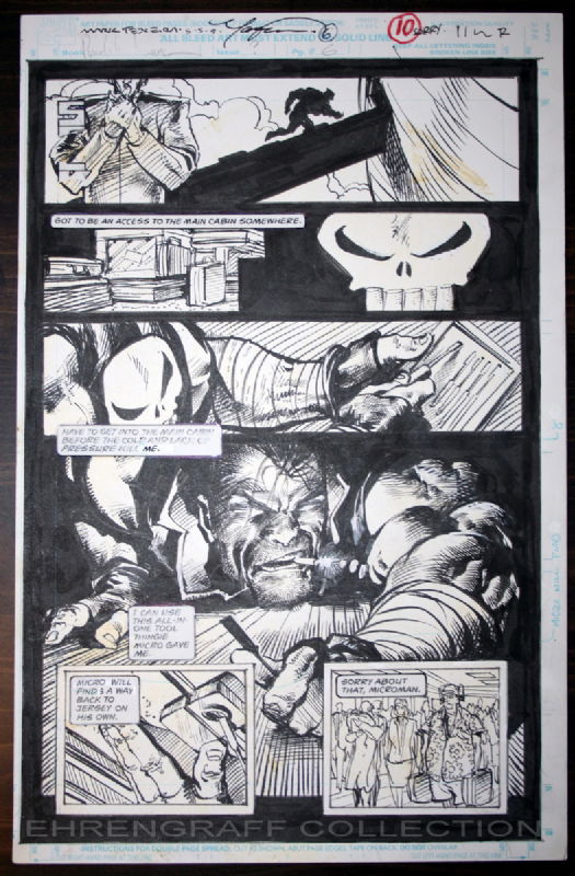 Mark Texeira - Punisher War Journal #50 Title Splash (1993), in Duke Fleed  aka #1 Groo Fan's Punisher Comic Art Gallery Room