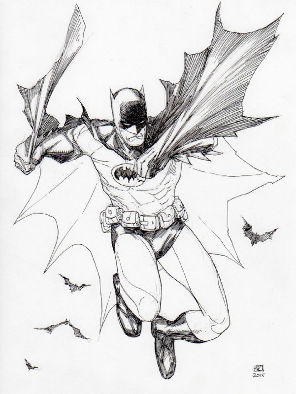 Khoi Pham Batman sketch, in Lambo S.'s Khoi Pham Comic Art Gallery Room