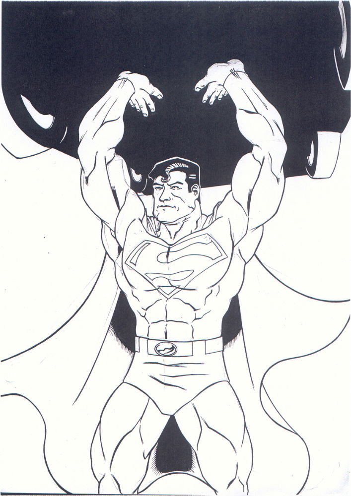 superman, in Hell Lyra's Inks Comic Art Gallery Room