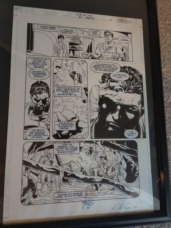 JLA Act Of God Page FOR SALE In Addison Miller S For Sale Comic Art Gallery Room