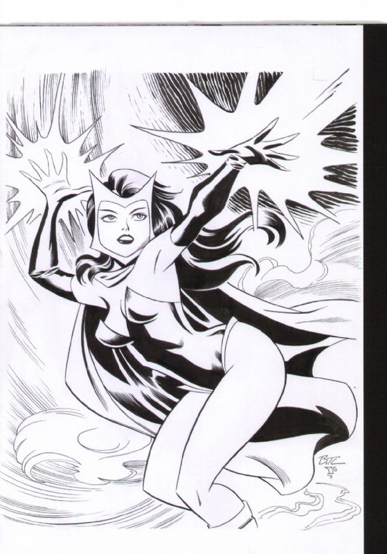 Timm Scarlet Witch In Steven Woos Charles Yoakum Comic Art Gallery Room 