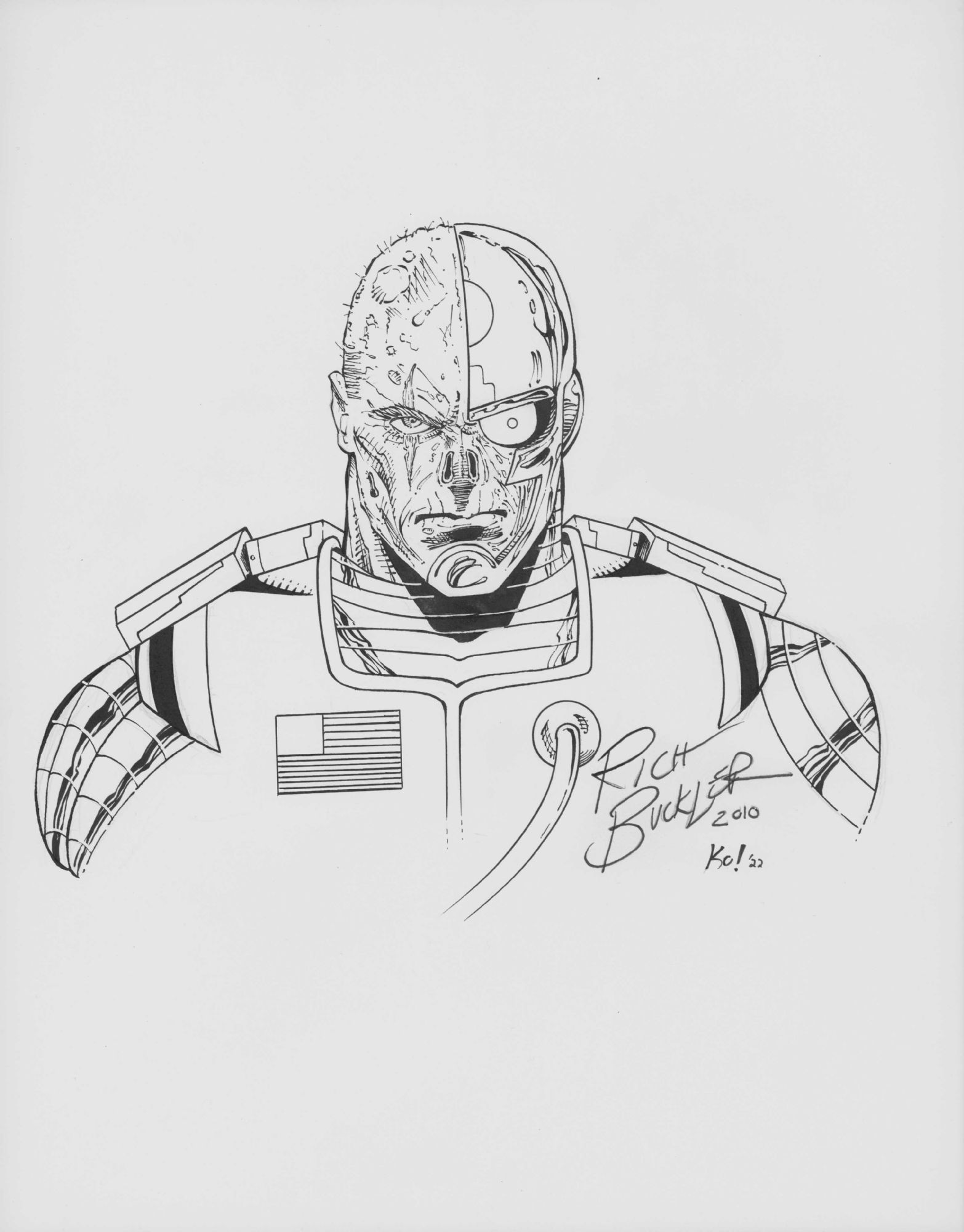 Deathlok Buckler In Jerry Bournes Marvel Comic Art Gallery Room