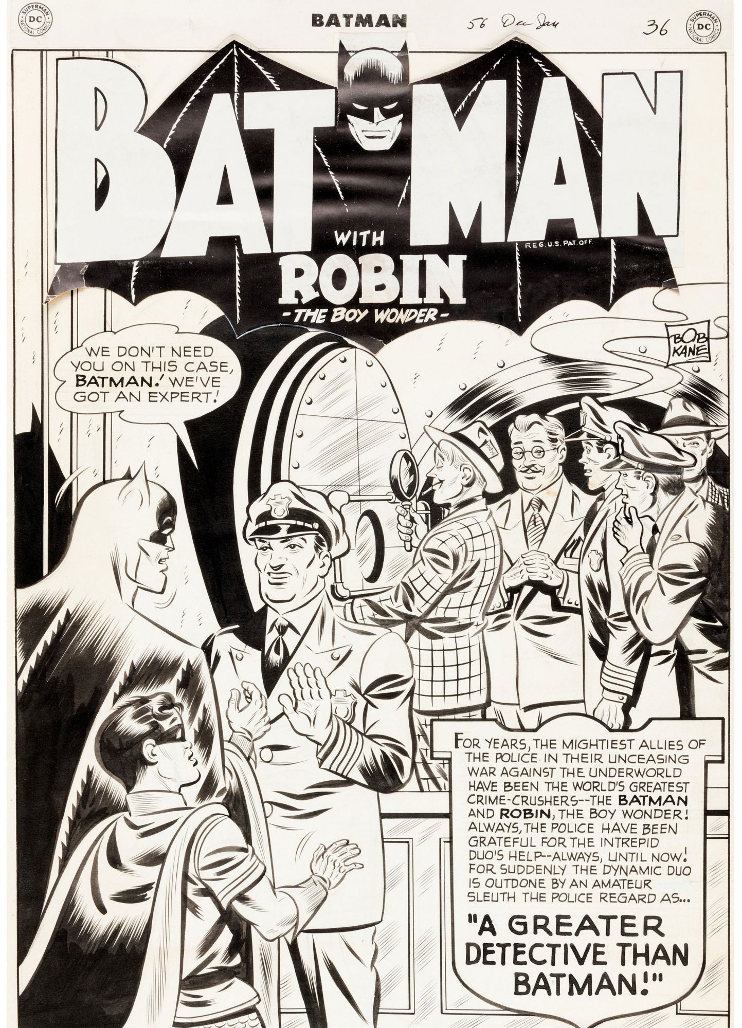 Batman #56 golden age SPLASH, in Scott Eder's Mooney, Jim Comic Art Gallery  Room