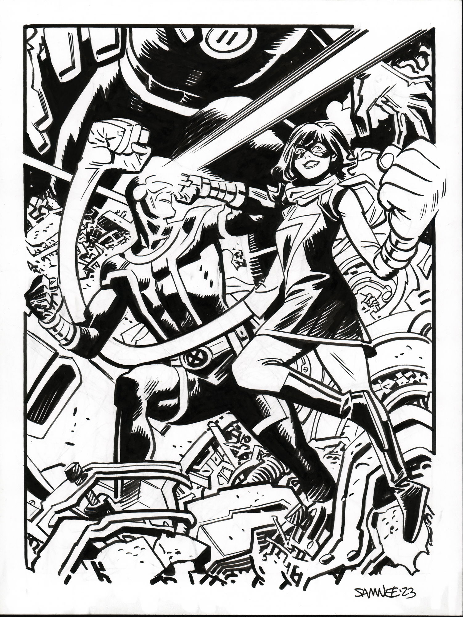 New Mutants #2, in Steve Lawrence's Published Art Comic Art Gallery Room