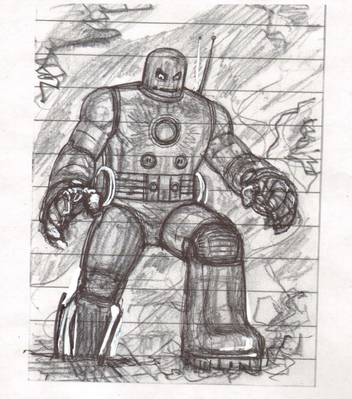 Iron Man figure study, in Trevor Von Eeden's MARVEL COVERS Comic Art ...