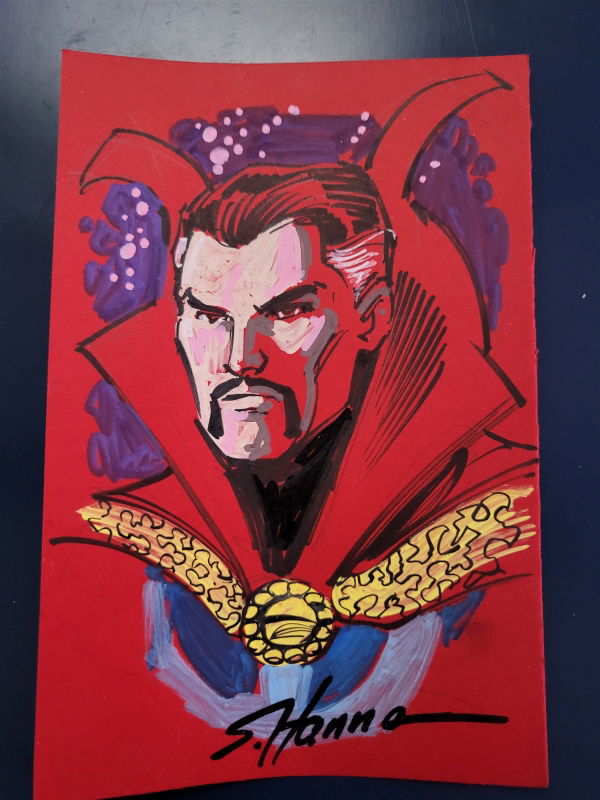 Scott Hanna Doctor Strange Sketch Card In Wade Kownatskys Wades Art Comic Art Gallery Room 8107