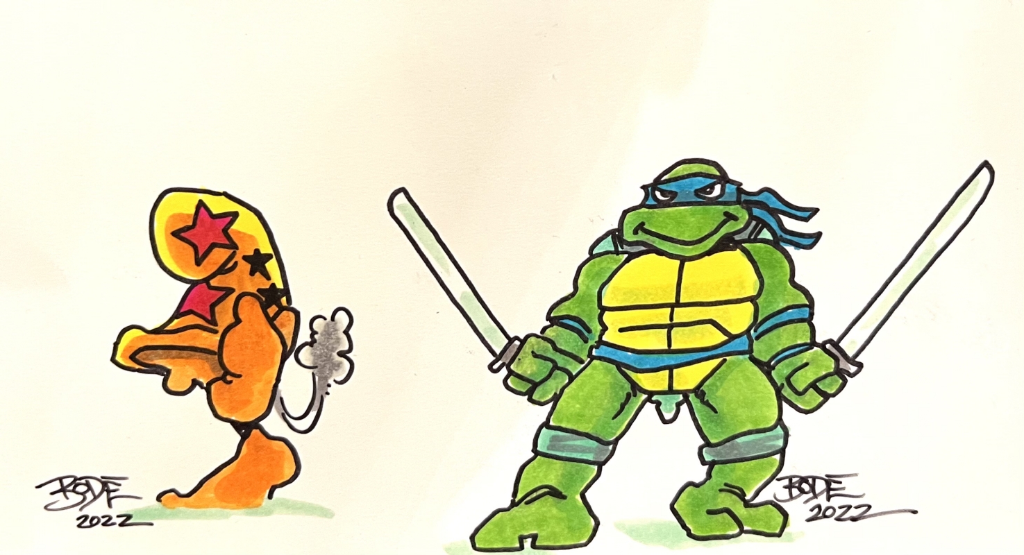 Cheech Wizard & Leonardo (Teenage Mutant Ninja Turtles) - Mark Bode, in ...