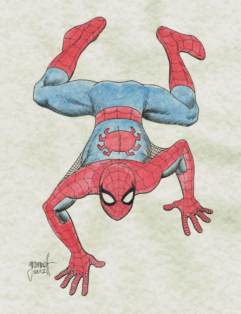 Spider-man Pin-Up - SOLD!, in Byron Hamm's Sold Comic Art Gallery Room